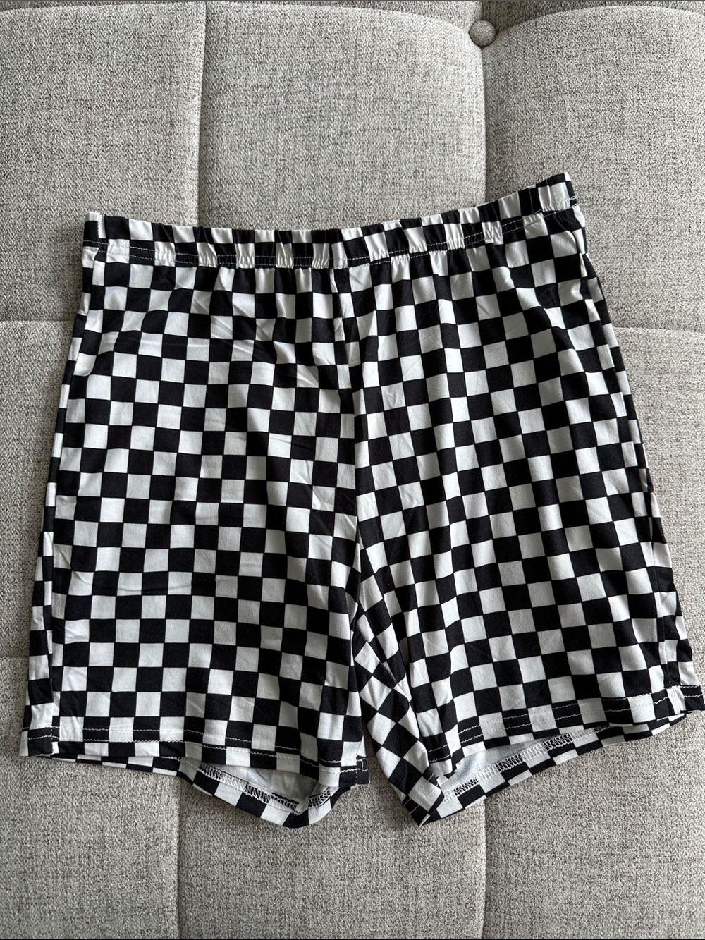 Black & White Checkerboard Women's Shorts